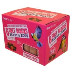 Suet To Go Berry & Bugs Suet Block 6 x 320g