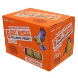 Suet To Go Insect & Mealworms Suet Block 6 x 320g