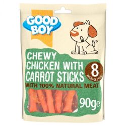 NEW! Good Boy Chewy Chicken With Carrot Sticks 90g
