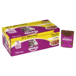 Whiskas Cat Food Poultry Selection In Jelly Value Pack (40 Pouches)