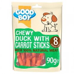 NEW! Good Boy Chewy Duck With Carrot Sticks 90g