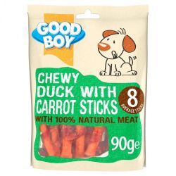 NEW! Good Boy Chewy Duck With Carrot Sticks 90g