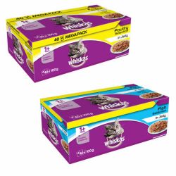 Whiskas Cat Food Fish & Poultry Selection In Jelly Value Pack (80 Pouches)
