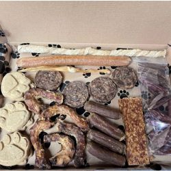 Natural Dog Treats Selection Sausage, Chicken Necks, Gluten Free (Letterbox)