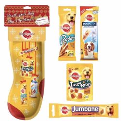 Pedigree Dog Stocking With Four Treats Variety Pack