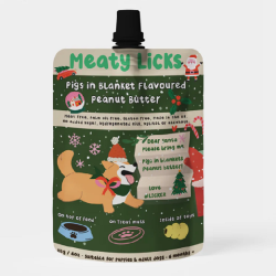 Meaty Licks Pigs in Blankets Flavoured Peanut Butter 113g