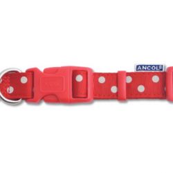Ancol Nylon Vintage Red Polka Dot Design Collars