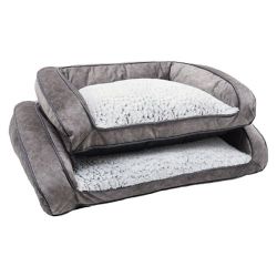 Rosewood Grey Luxury Plush Sofa Design Dog Bed