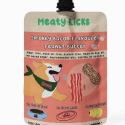 Meaty Licks Smokey Bacon Flavoured Peanut Butter 113g