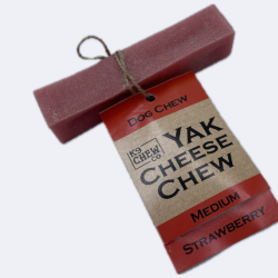 k9 Chew Co. Yak Chew Strawberry Medium