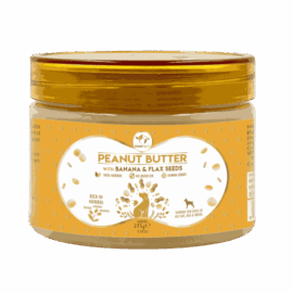 Pawfect Peanut Butter with Banana & Flaxseeds for Dogs & Puppies
