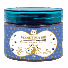 Pawfect Peanut Butter with Blueberries & Hempseeds for Dogs & Puppies