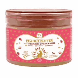 Pawfect Peanut Butter with Strawberry & Pumpkin Seeds for Dogs & Puppies
